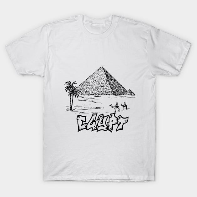 Egypt with pyramids T-Shirt by momo1978